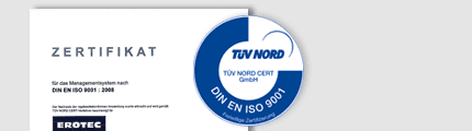Zertifikat TÜV Nord nach DIN EN ISO 9001 : 2008